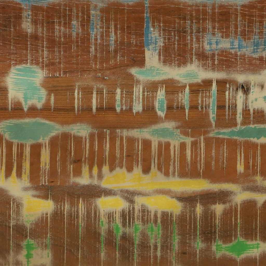 Kava Stol Šareni 90 x 50 x 38 cm Čvrsto drvo iz reciklaže