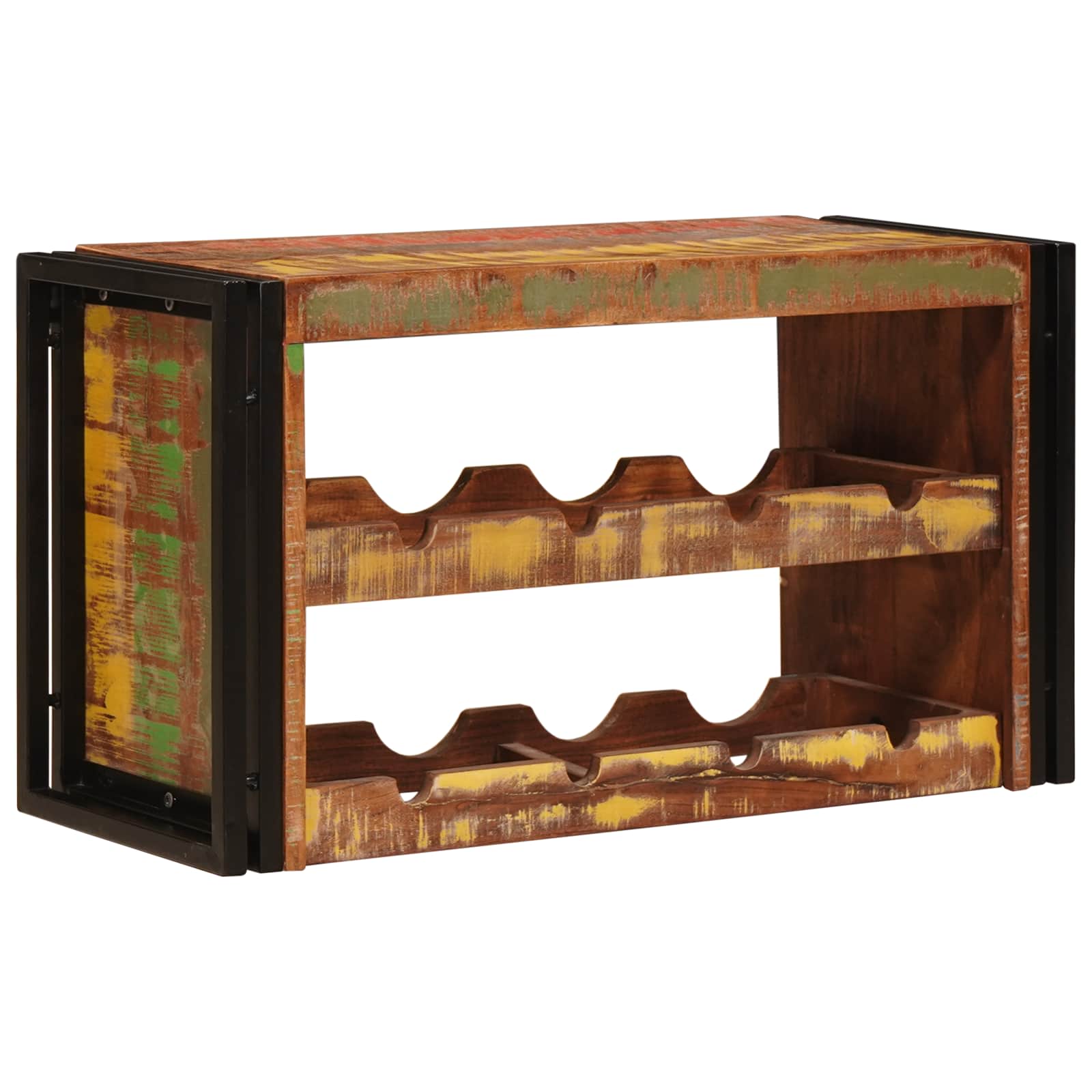 Stalak za vino Smeđa 80 x 45 x 33 cm Čvrsto reciklirano drvo