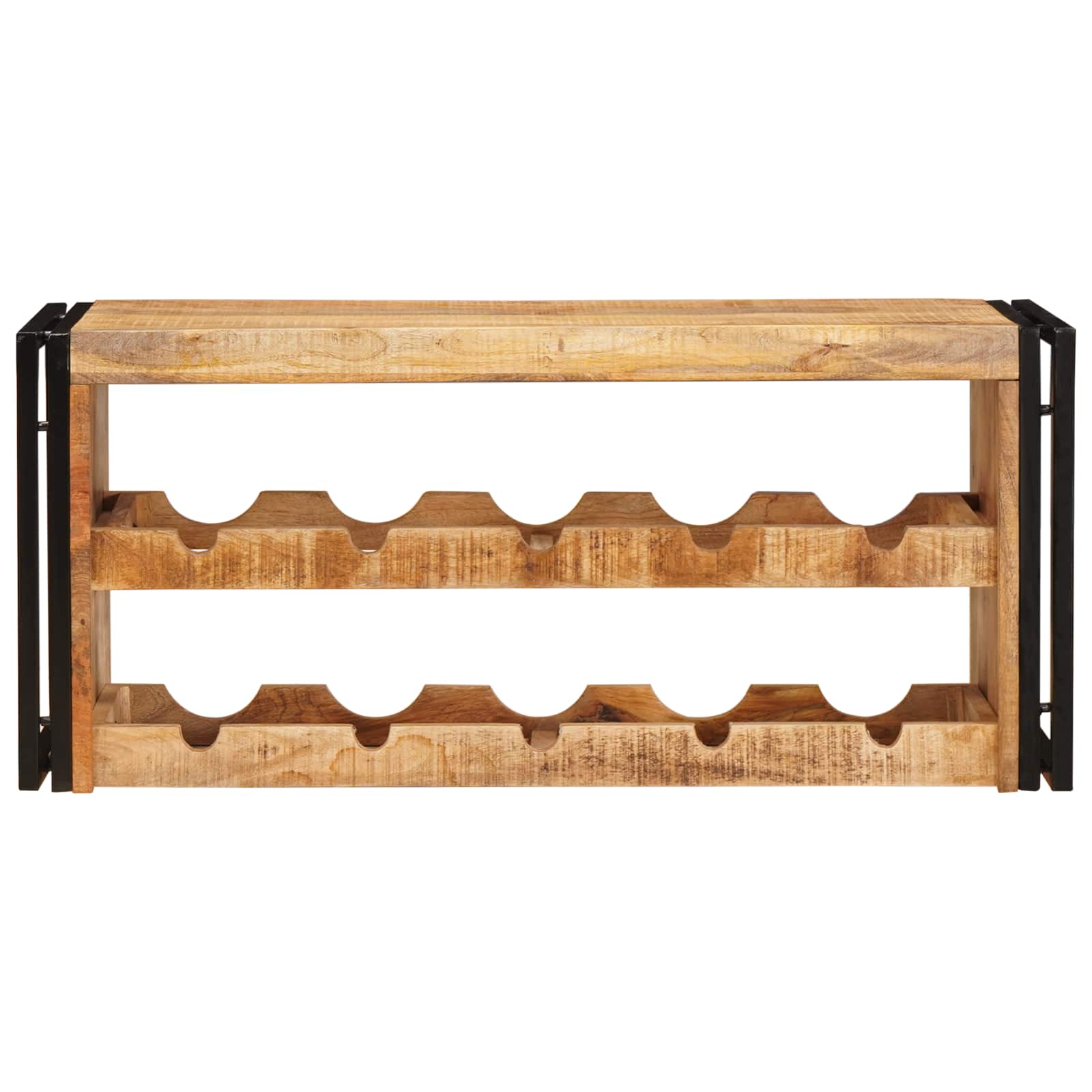 Stalak za vino Smeđa 100 x 45 x 33 cm Čvrsto Grubo Drvo Manga