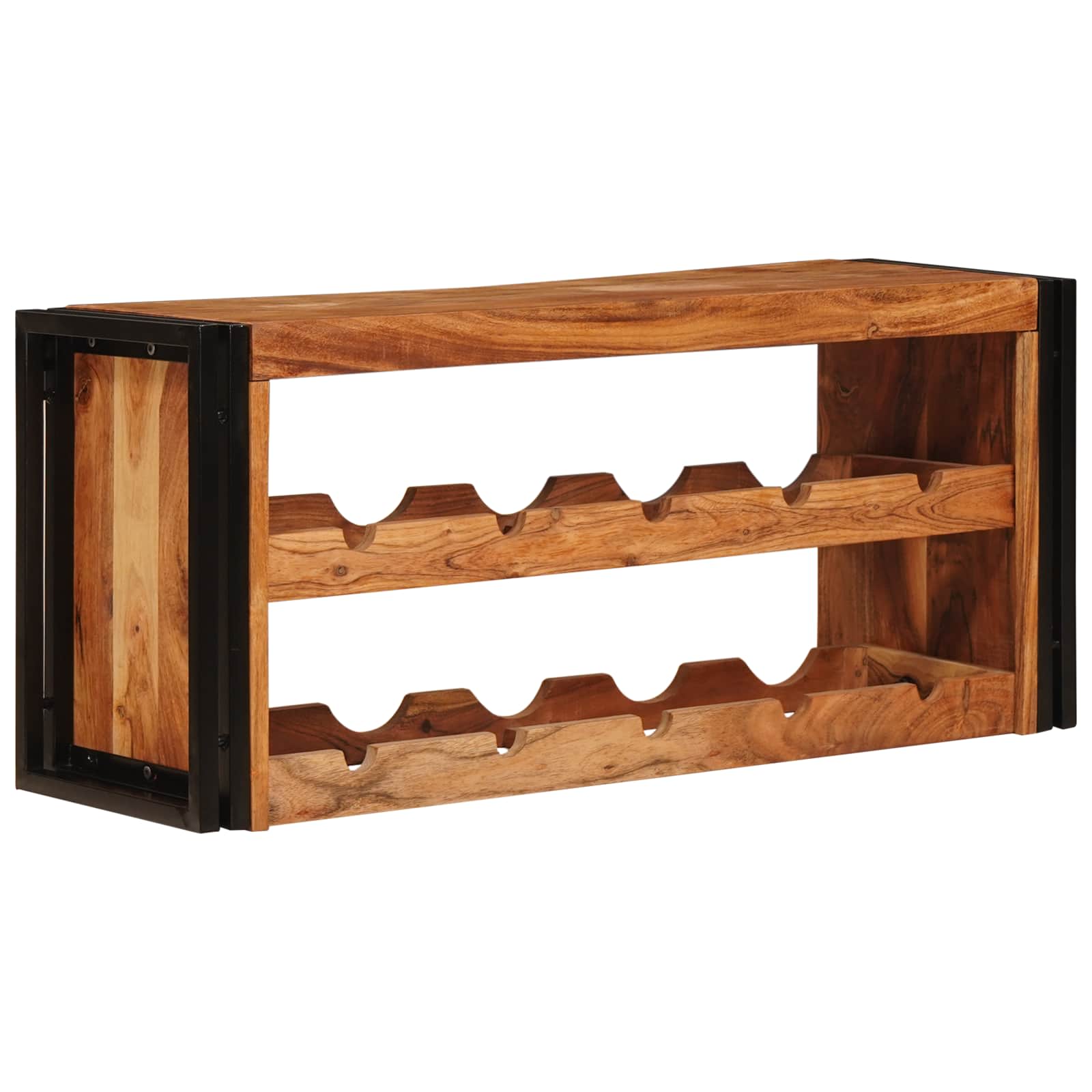 Stalak za vino Smeđa 100 x 45 x 33 cm Čvrsto drvo akacije