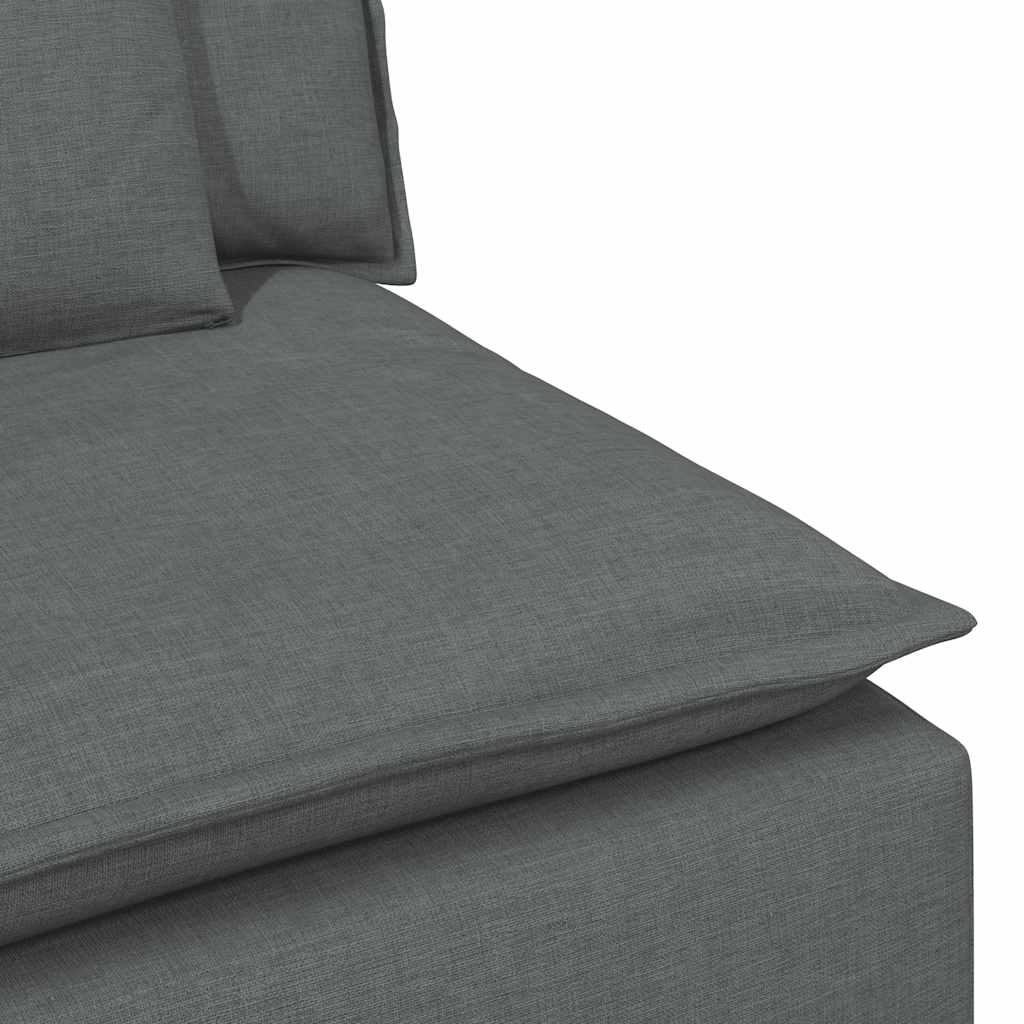 Modularna sofa s podnožjem i jastucima tamno siva