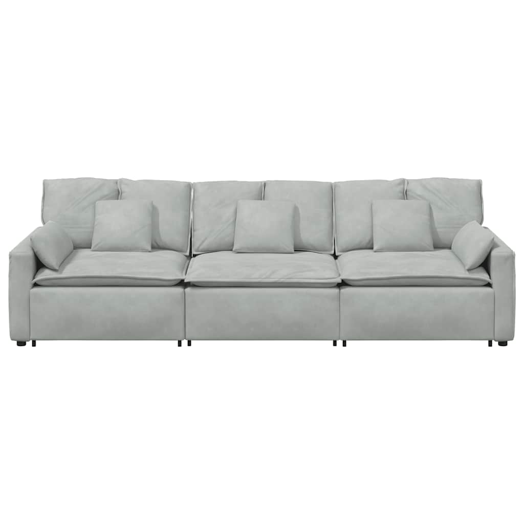 Modularna sofa s jastucima svijetlosiva