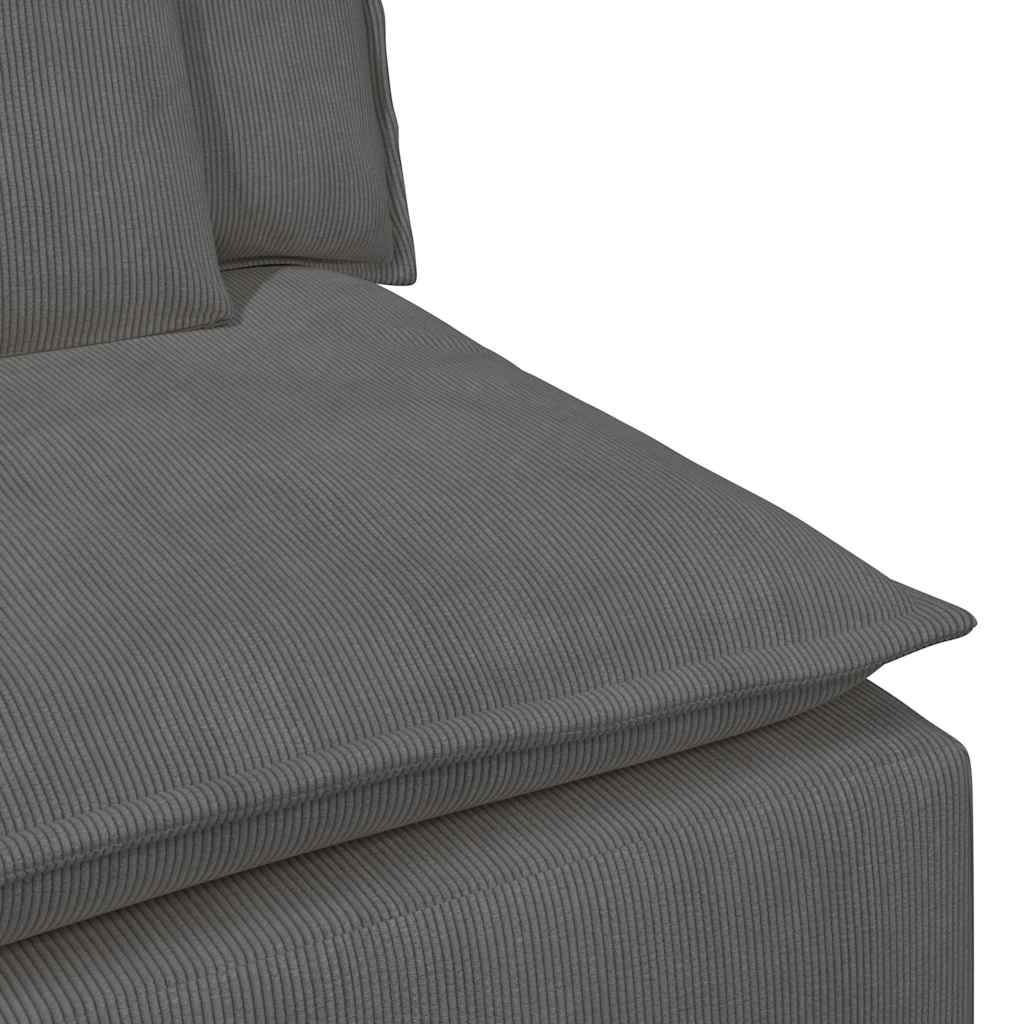 Modularna sofa s jastucima tamno siva