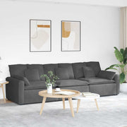 Modularna sofa s jastucima tamno siva