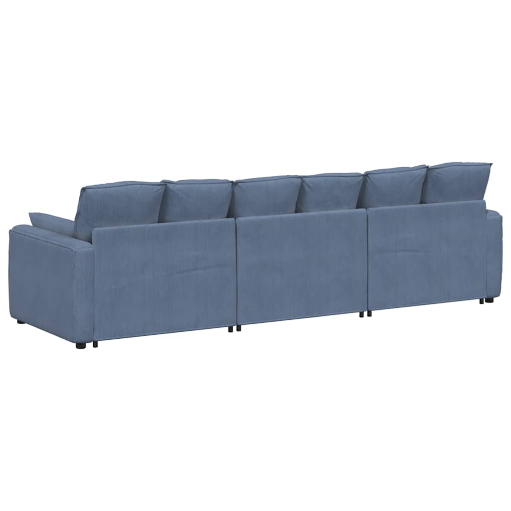 Modularna sofa s jastucima plava