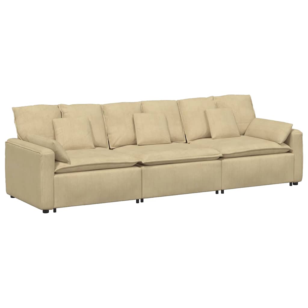 Modularna sofa s jastucima sivo-zelena