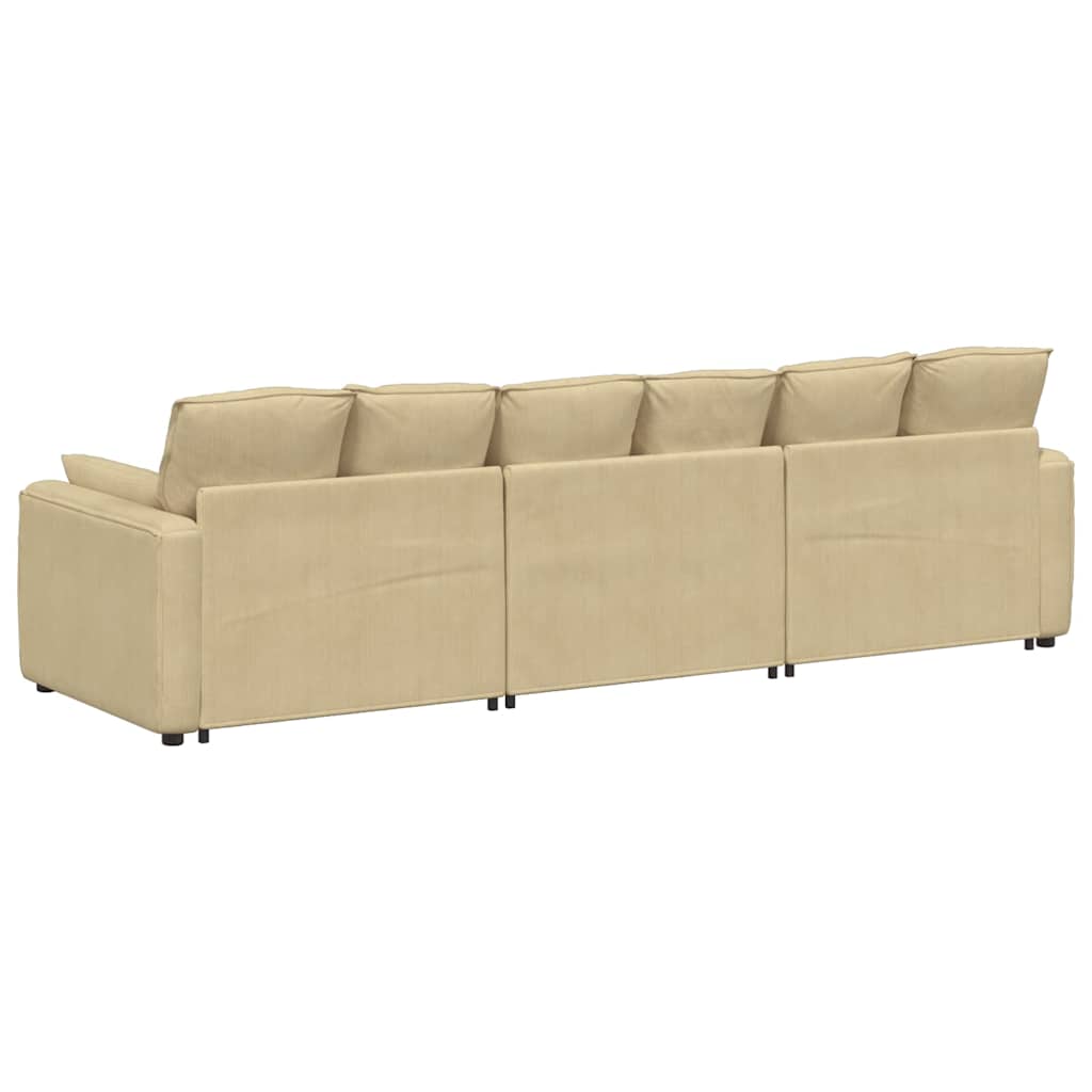 Modularna sofa s jastucima sivo-zelena