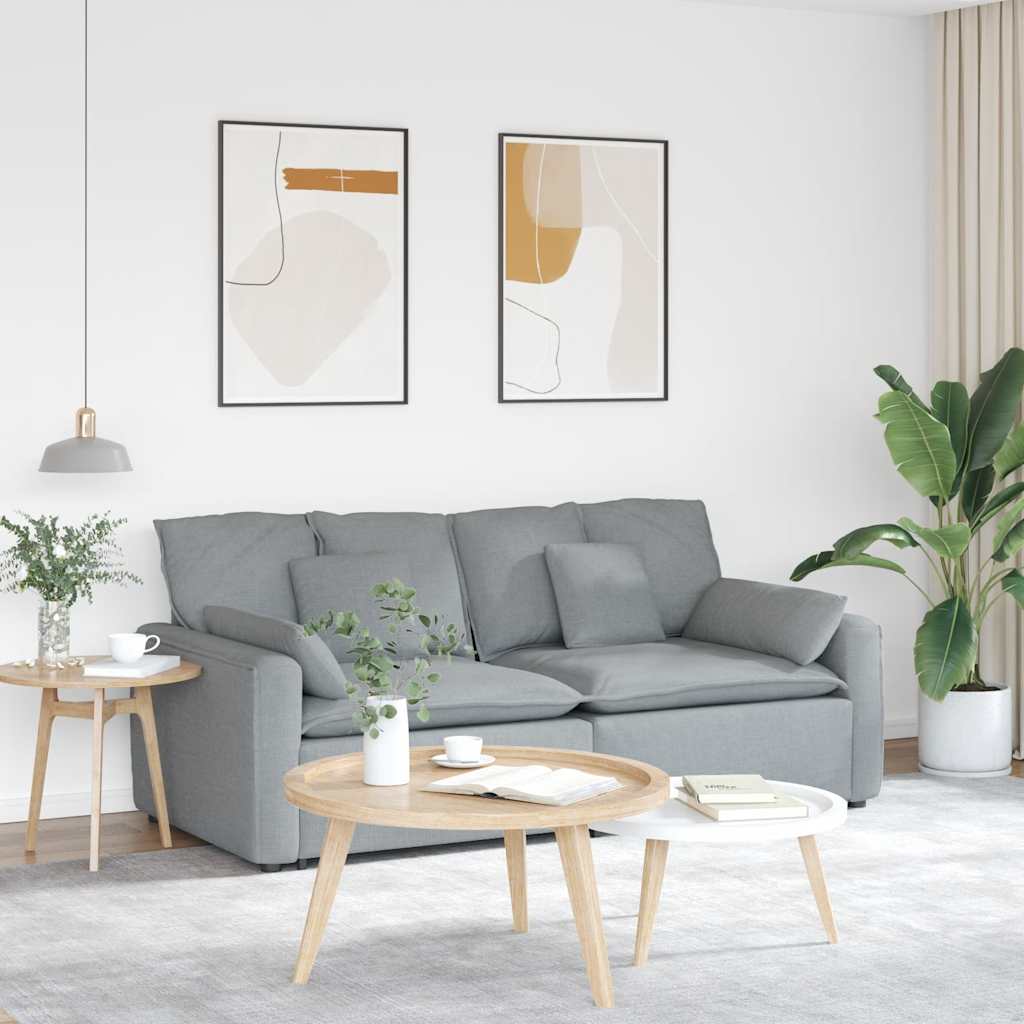 Modularna sofa s jastucima svijetlosiva