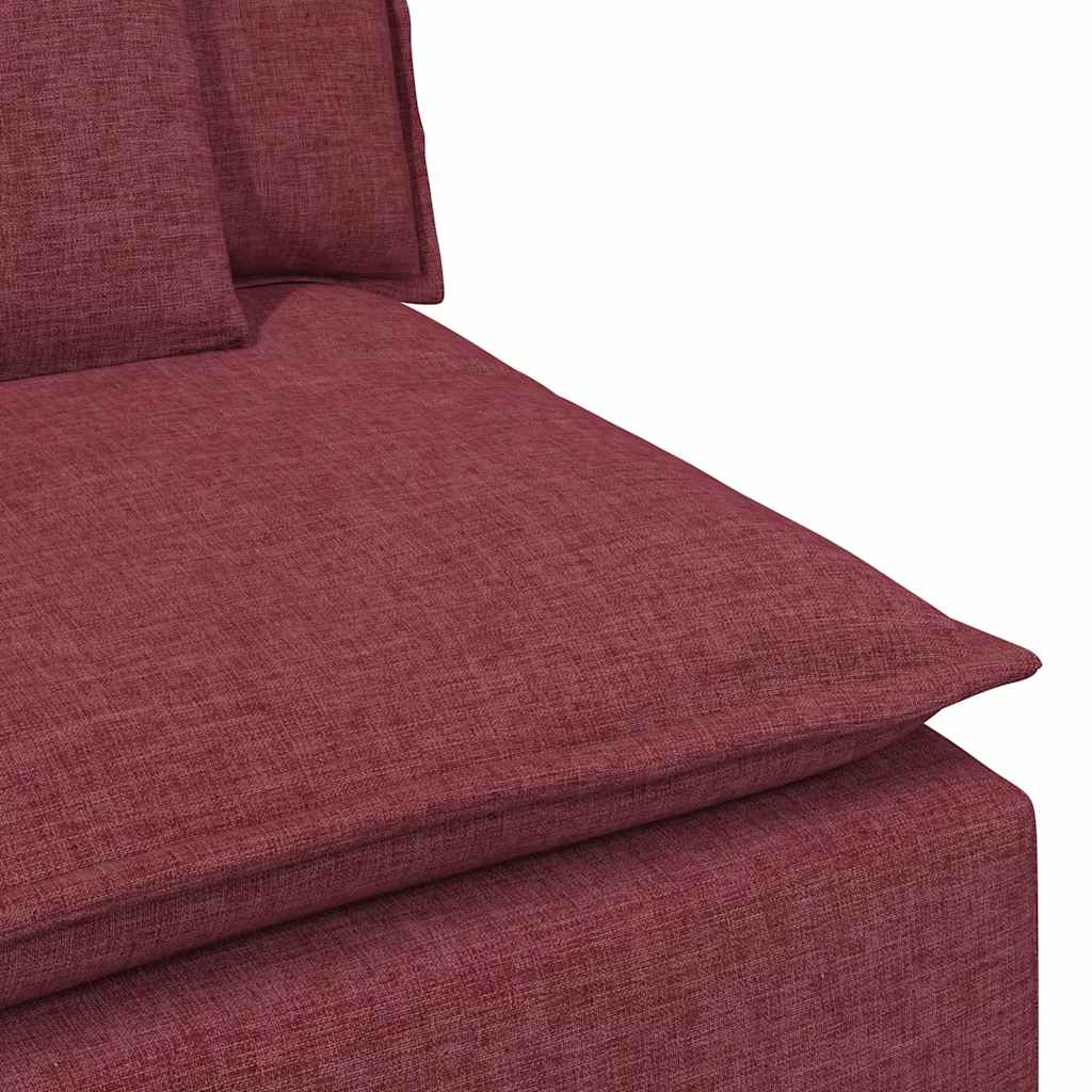 Modularna sofa s jastucima, vinsko crvena