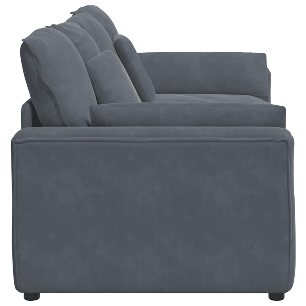 Modularna sofa s jastucima tamno siva
