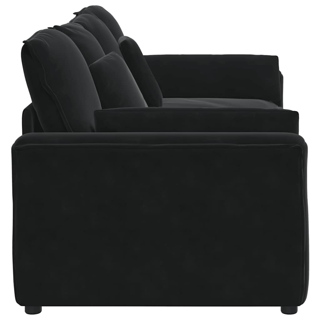 Modularna sofa s jastucima crna