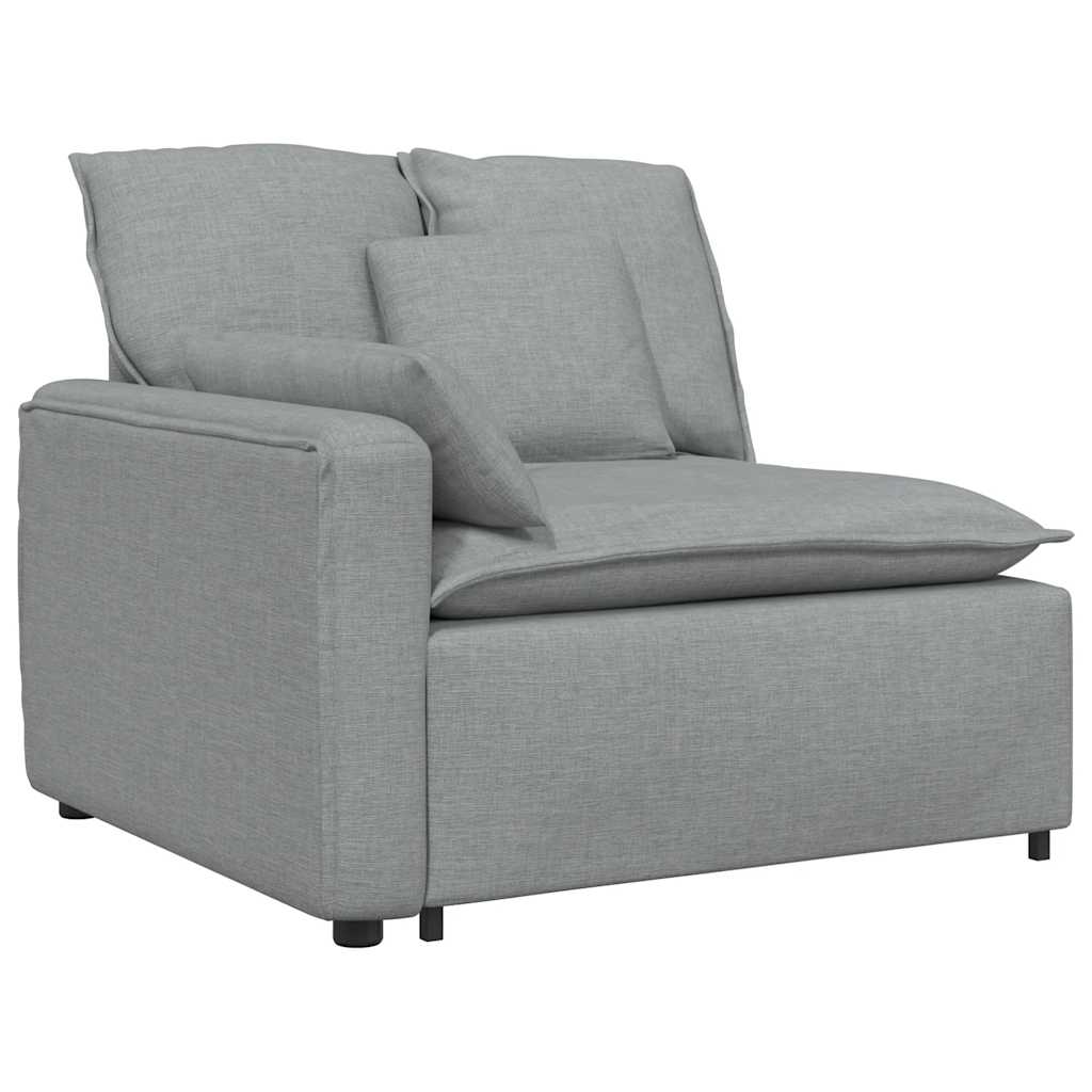 Modularna sofa s jastucima, tkanina, svijetlo siva
