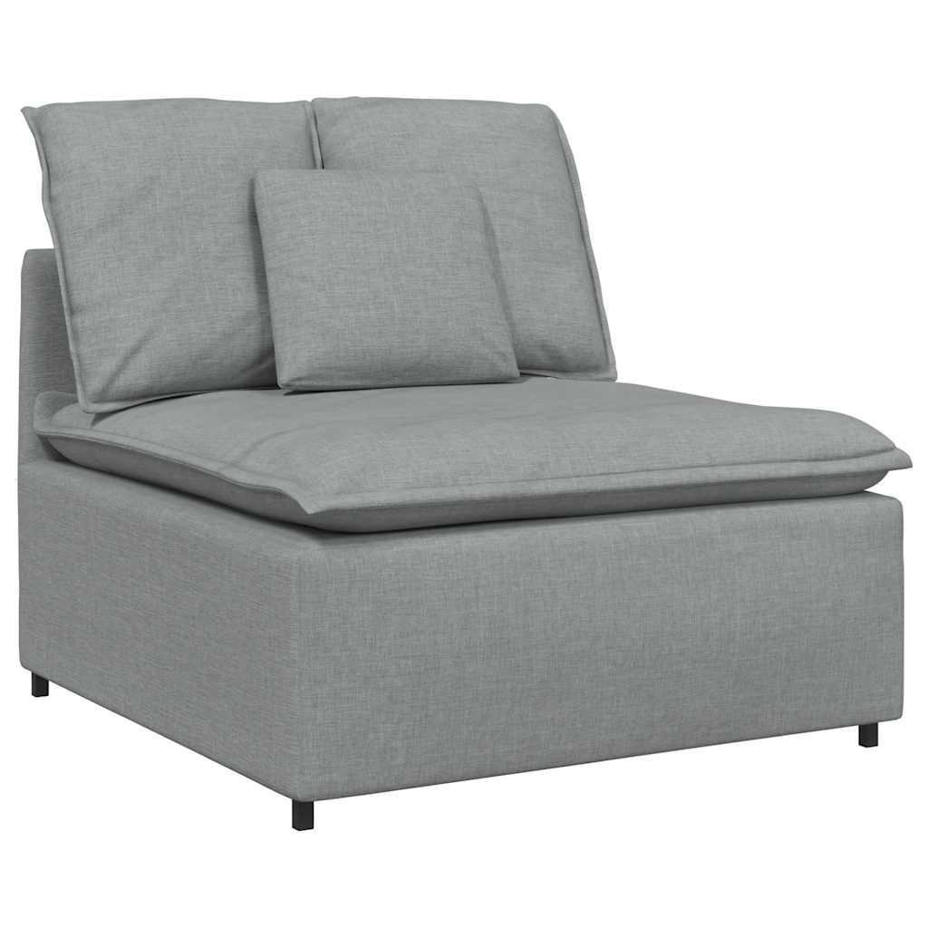 Modularna sofa s jastucima, tkanina, svijetlo siva