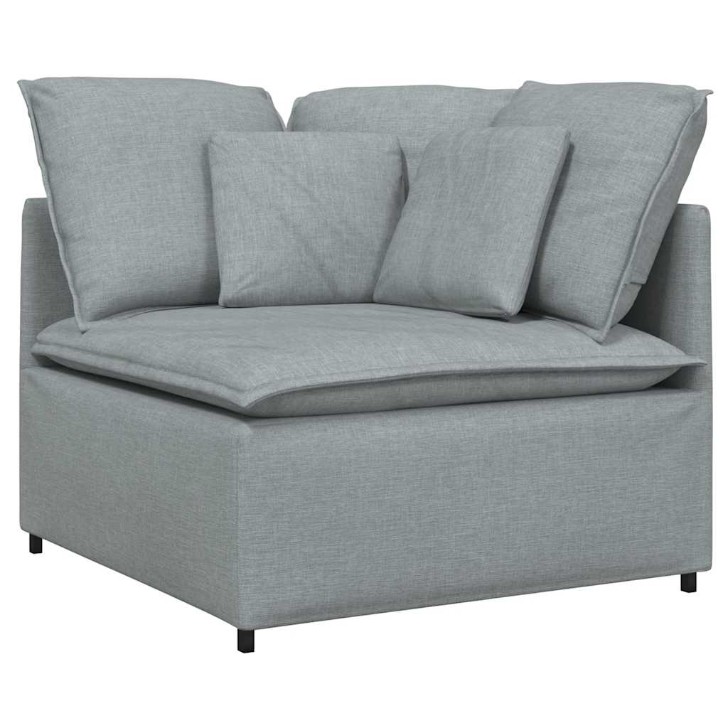Modularna sofa s jastucima, tkanina, svijetlo siva
