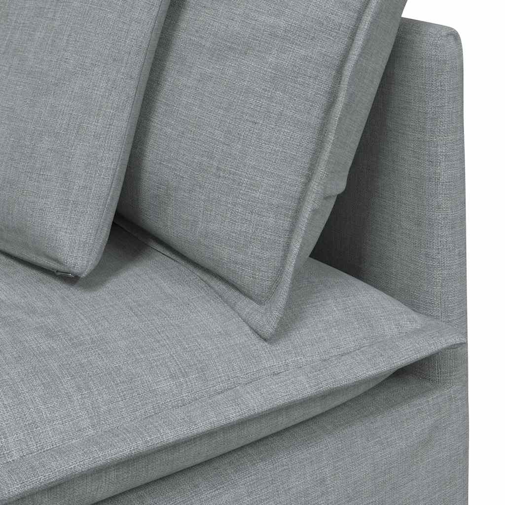 Modularna sofa s jastucima, tkanina, svijetlo siva