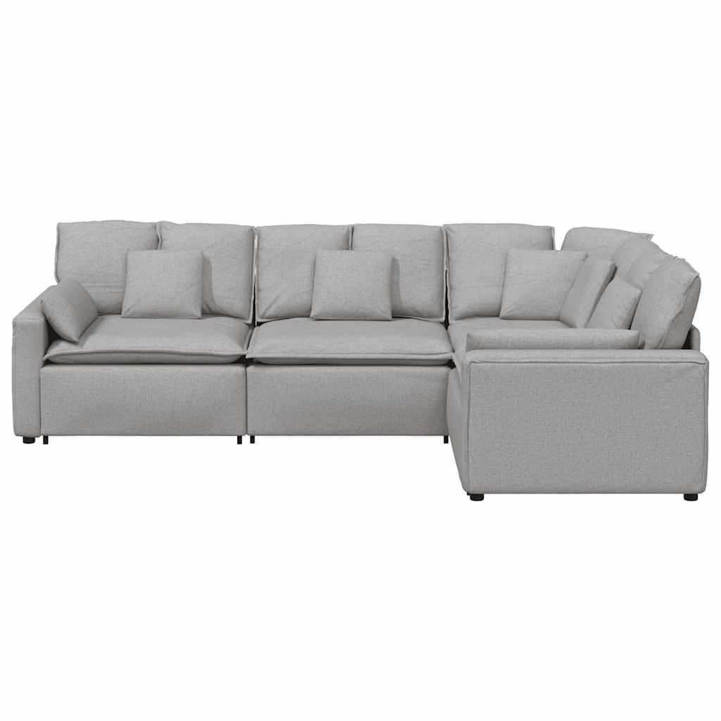 Modularna sofa s jastucima, tkanina, oblak sive boje