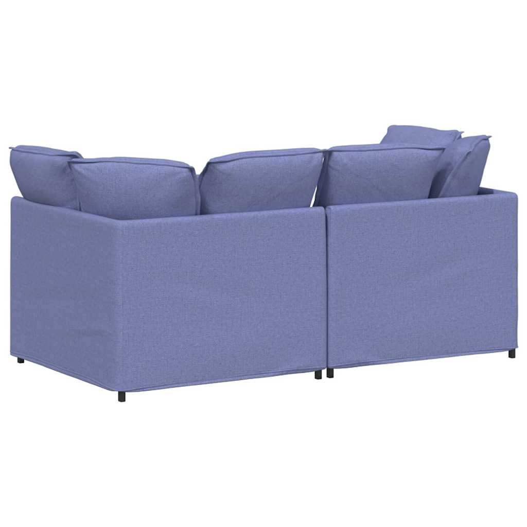 Modularna sofa s jastucima, tkanina, traperice, plava