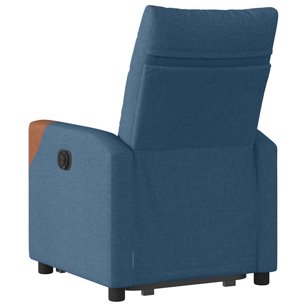 Naslonjač na podizanje od tkanine plavi
