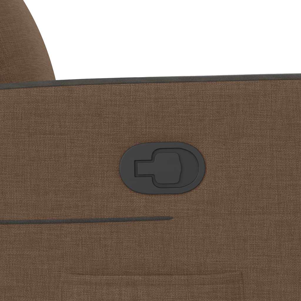 Naslonjač na podizanje od tkanine smeđi