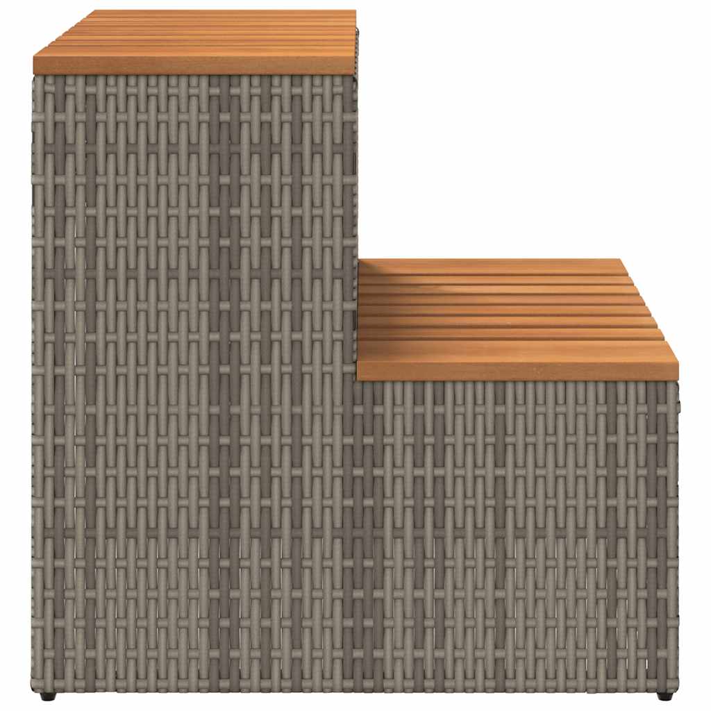 siva hidromasažna kada 50x50x50,5 cm poliratan i puna bagrem