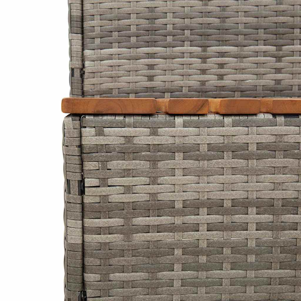 siva hidromasažna kada 50x50x50,5 cm poliratan i puna bagrem
