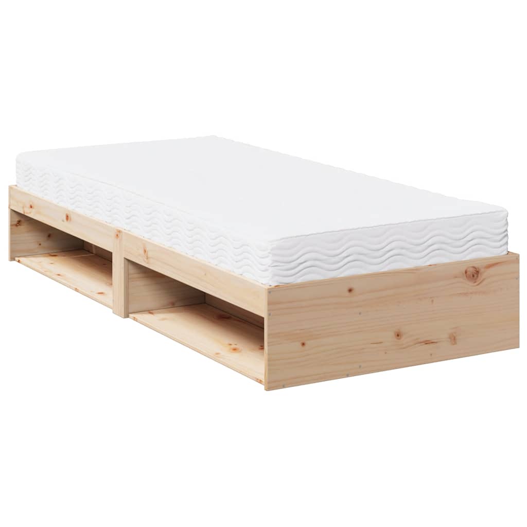 Dnevni krevet s madracem 90 x 200 cm od masivne borovine