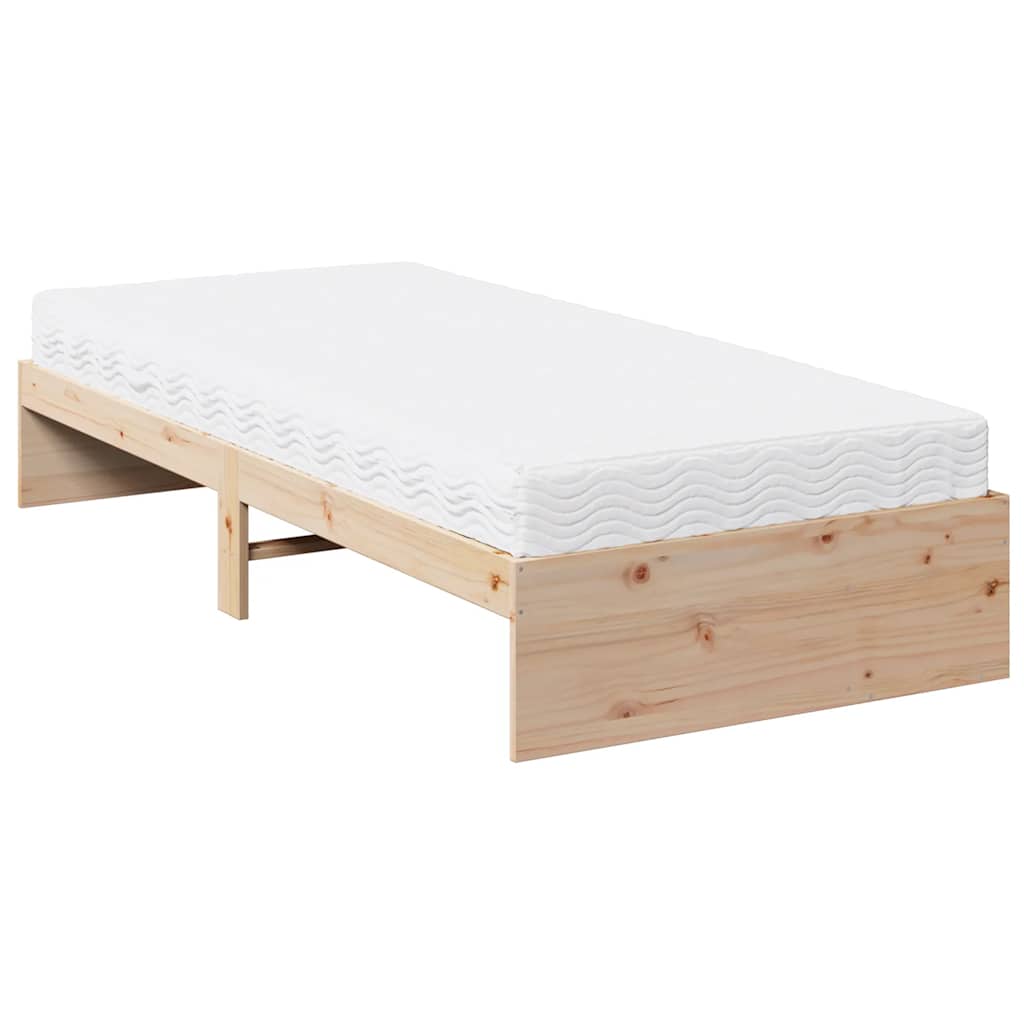 Dnevni krevet s madracem 90 x 190 cm od masivne borovine