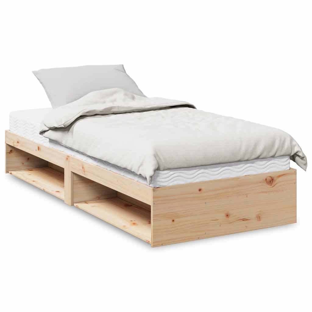 Dnevni krevet s madracem 90 x 190 cm od masivne borovine