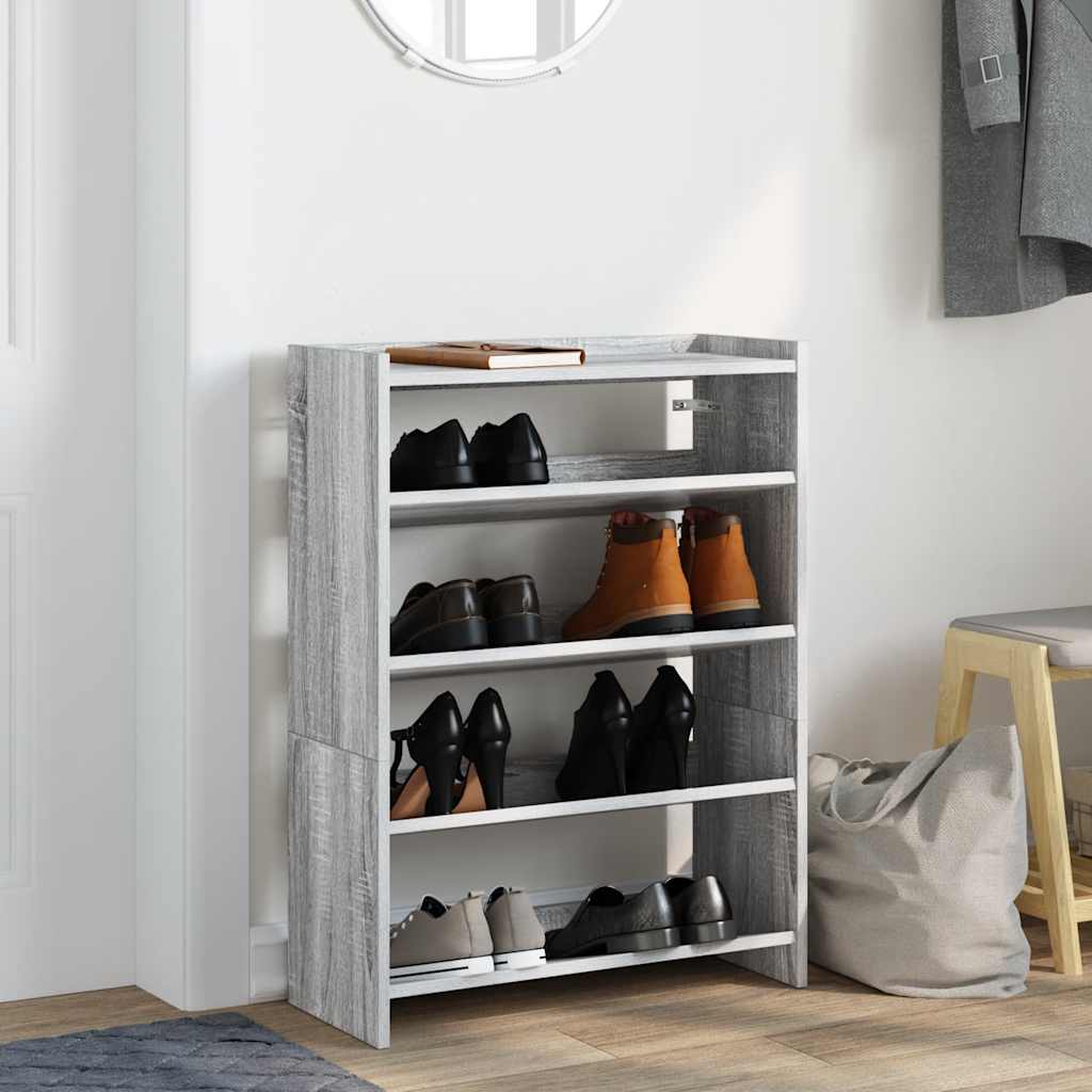 Stalak za cipele boja hrasta 60x25x81 cm konstruirano drvo