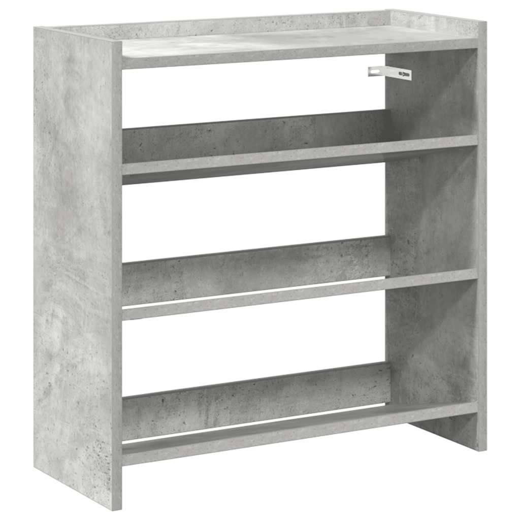 Stalak za cipele boja betona 60x25x62 cm konstruirano drvo