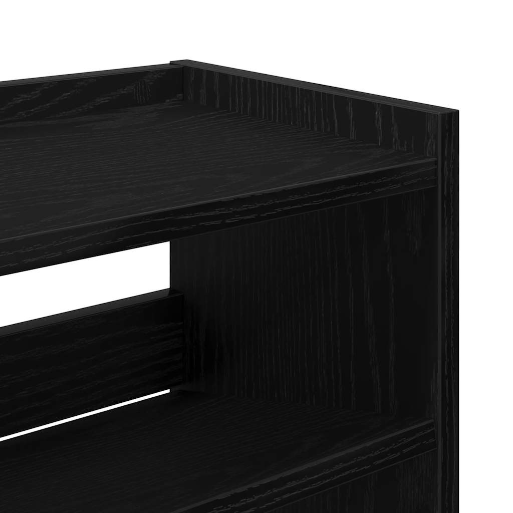 Stalak za cipele crni 80x25x100 cm od konstruiranog drva