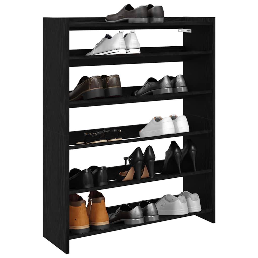 Stalak za cipele crni 80x25x100 cm od konstruiranog drva