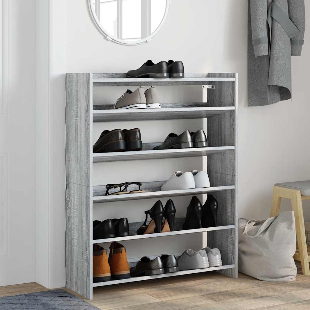 Stalak za cipele boja hrasta 80x25x100 cm konstruirano drvo