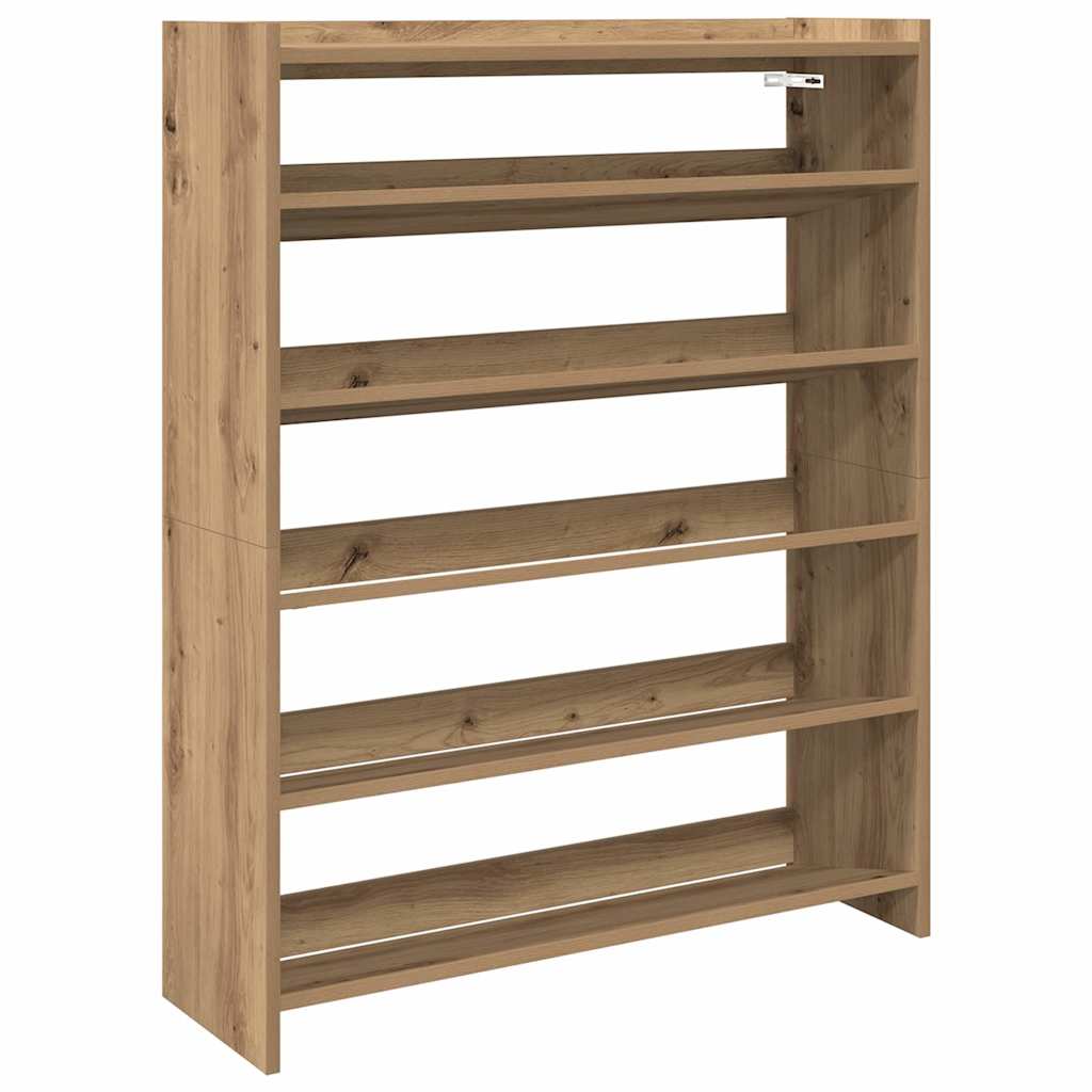 Stalak za cipele boja hrasta 80x25x100 cm konstruirano drvo