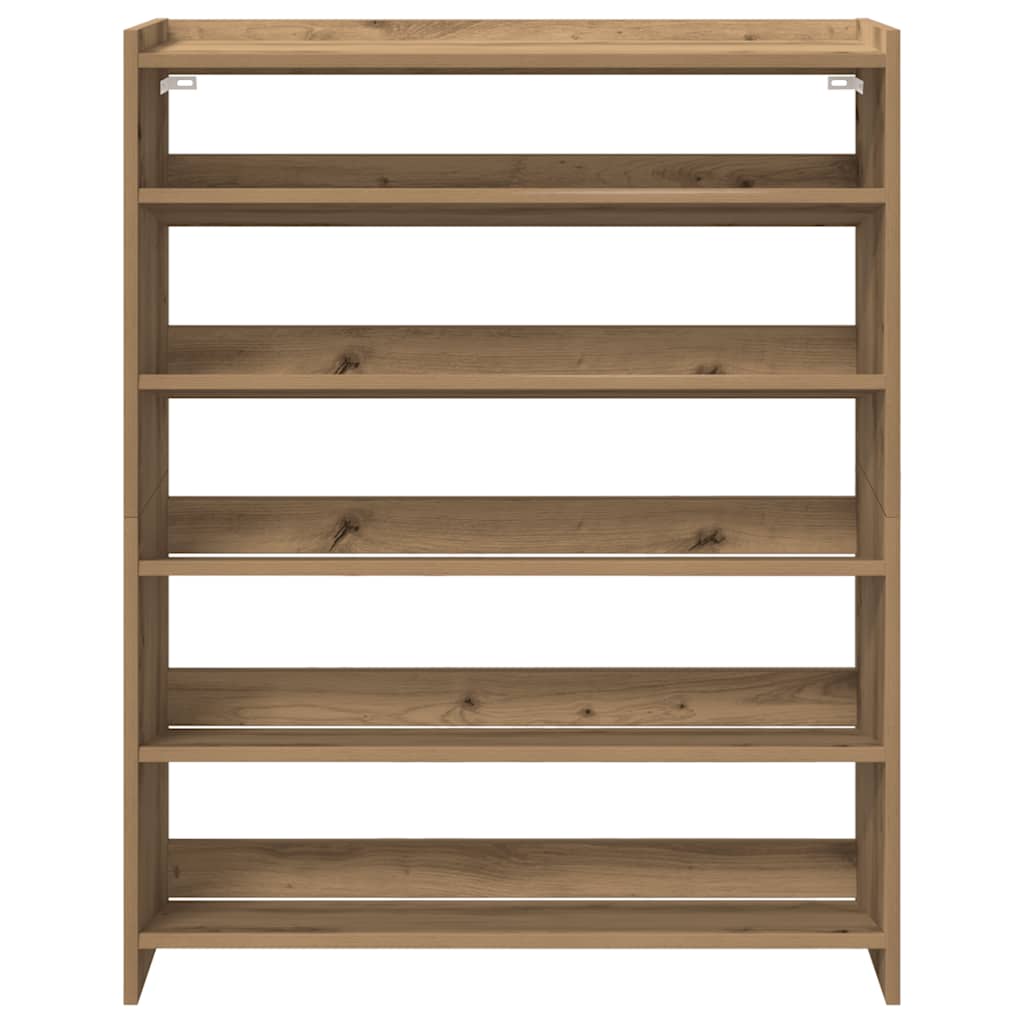 Stalak za cipele boja hrasta 80x25x100 cm konstruirano drvo