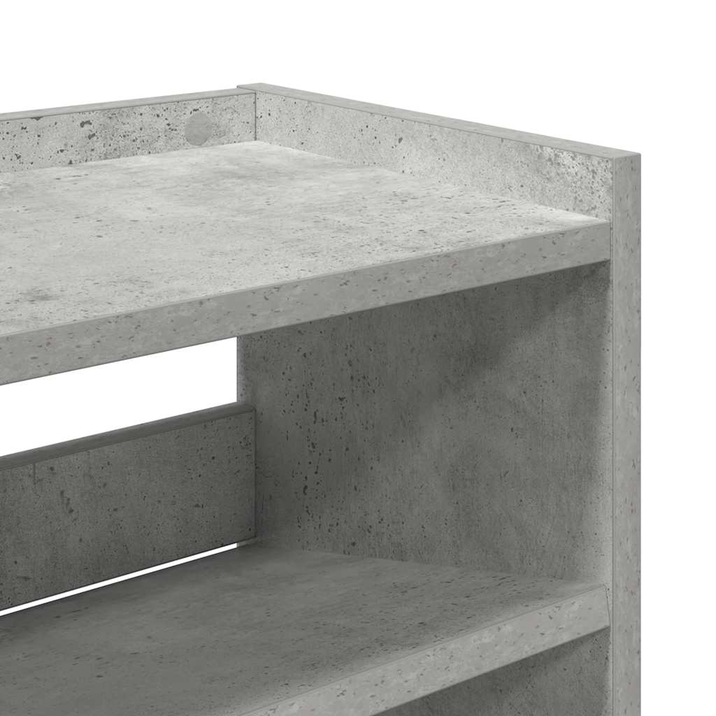 Stalak za cipele boja betona 80x25x62 cm konstruirano drvo