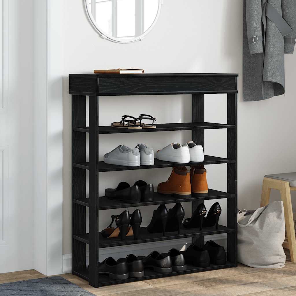 Stalak za cipele crni 80x30x98 cm od konstruiranog drva