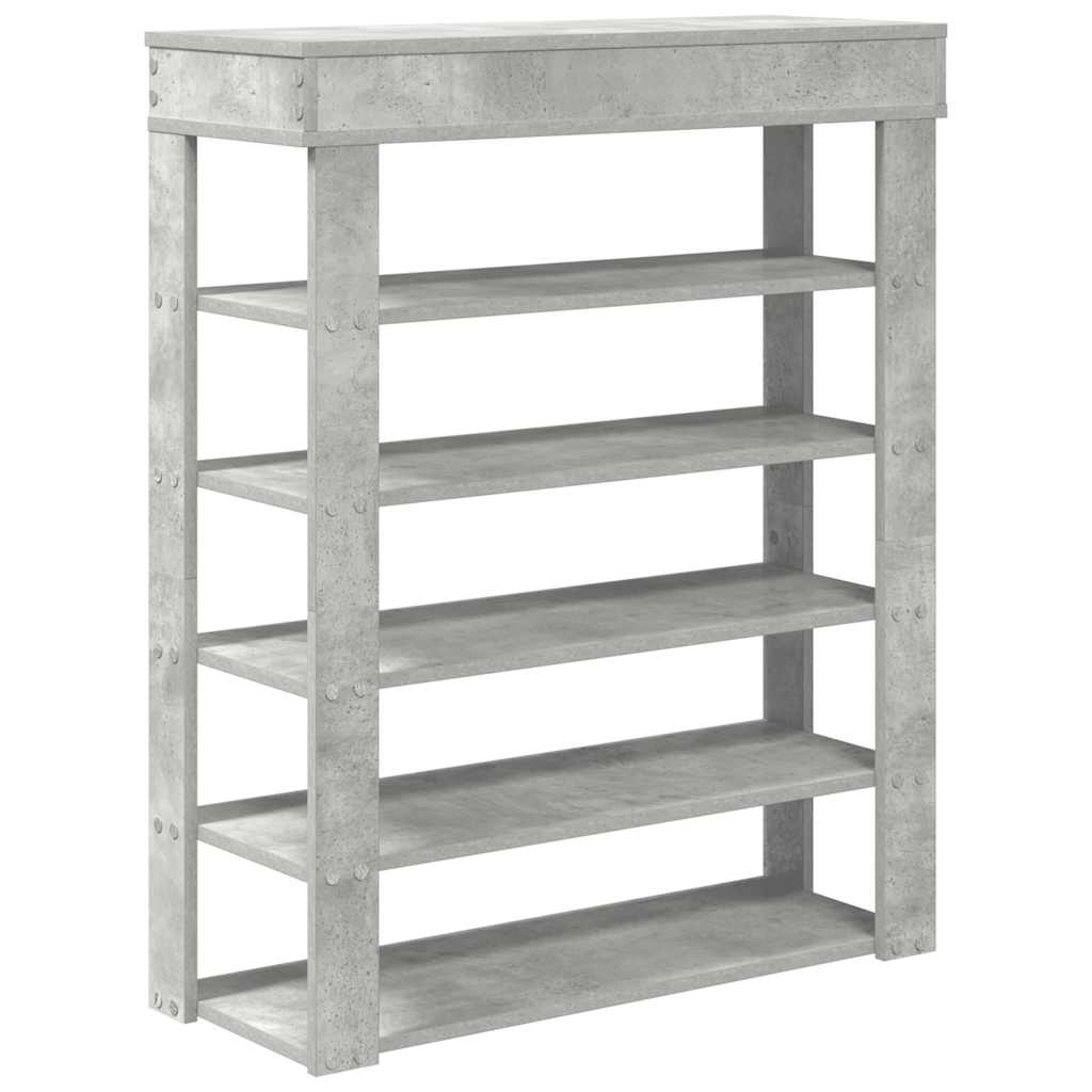 Stalak za cipele boja betona 80x30x98 cm konstruirano drvo