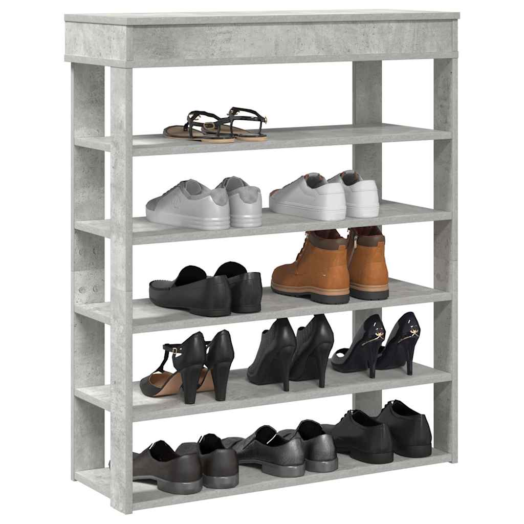 Stalak za cipele boja betona 80x30x98 cm konstruirano drvo