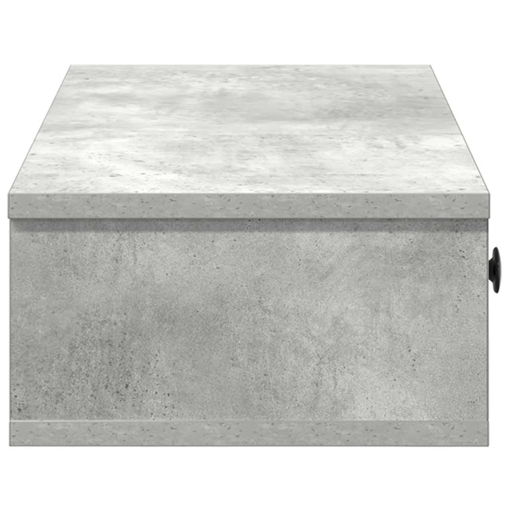 Zidna polica s ladicama beton siva 60x28x15cm konstruirano drvo