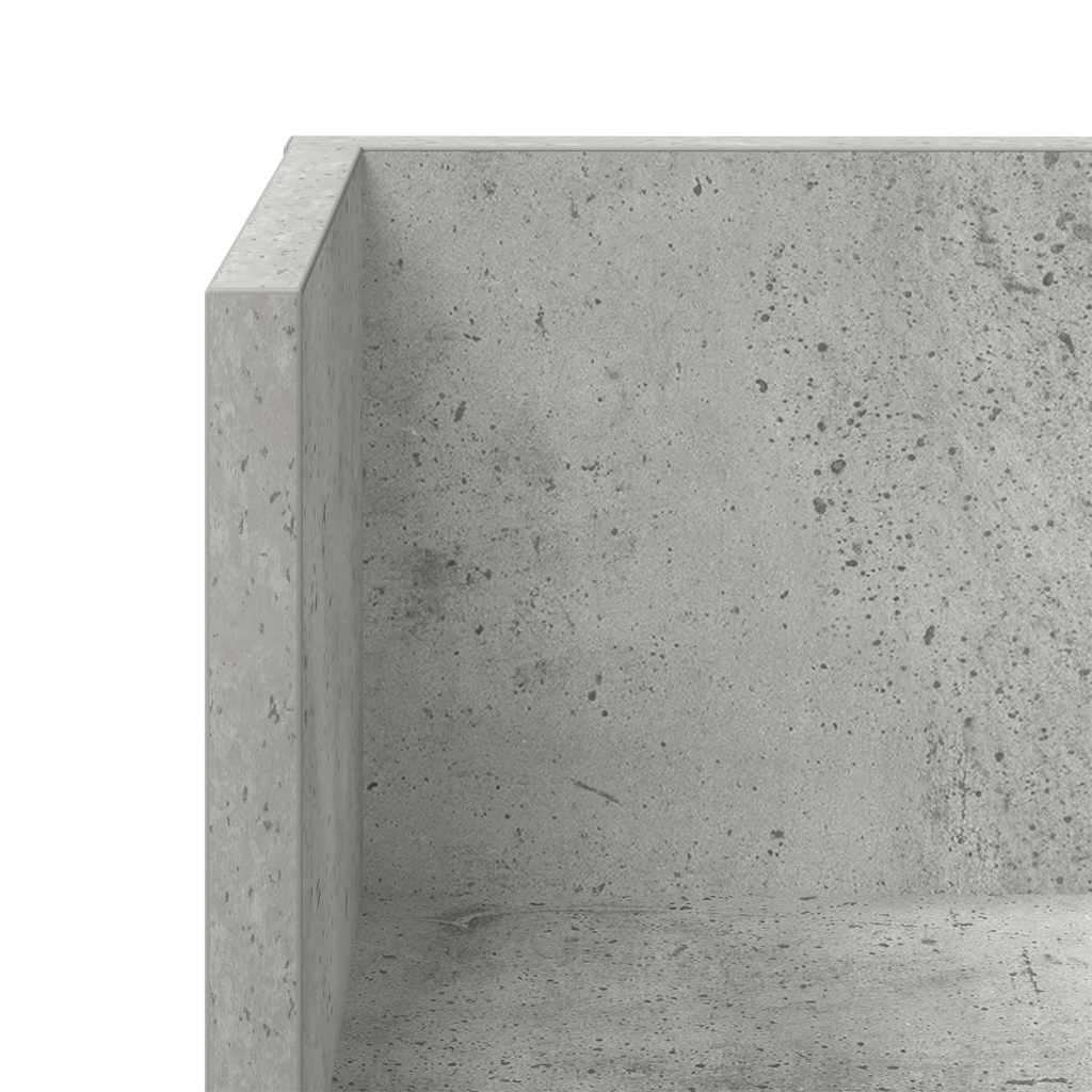 Zidne police 2 kom Beton siva 100x16,5x16,5cm Konstruirano drvo