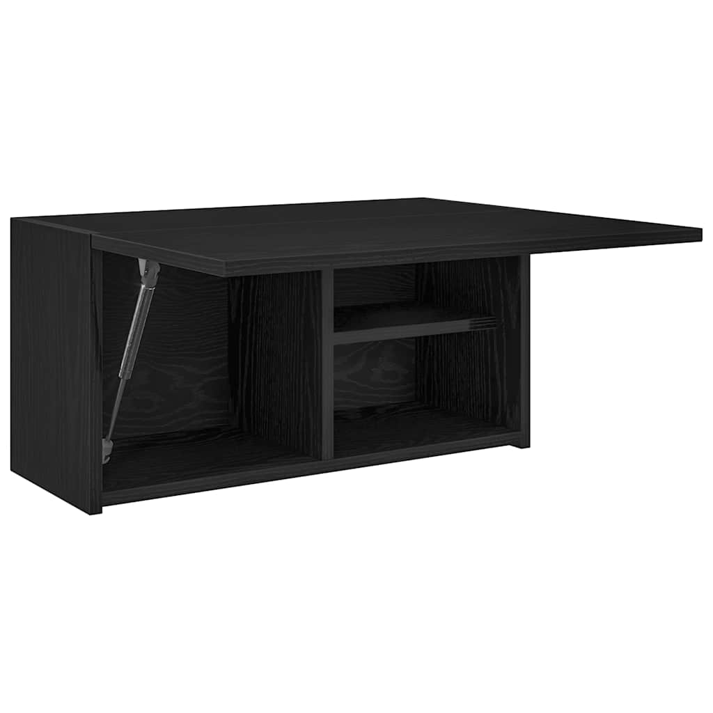 Kupaonski zidni ormarić crni 60x25x30 cm izrađeno drvo