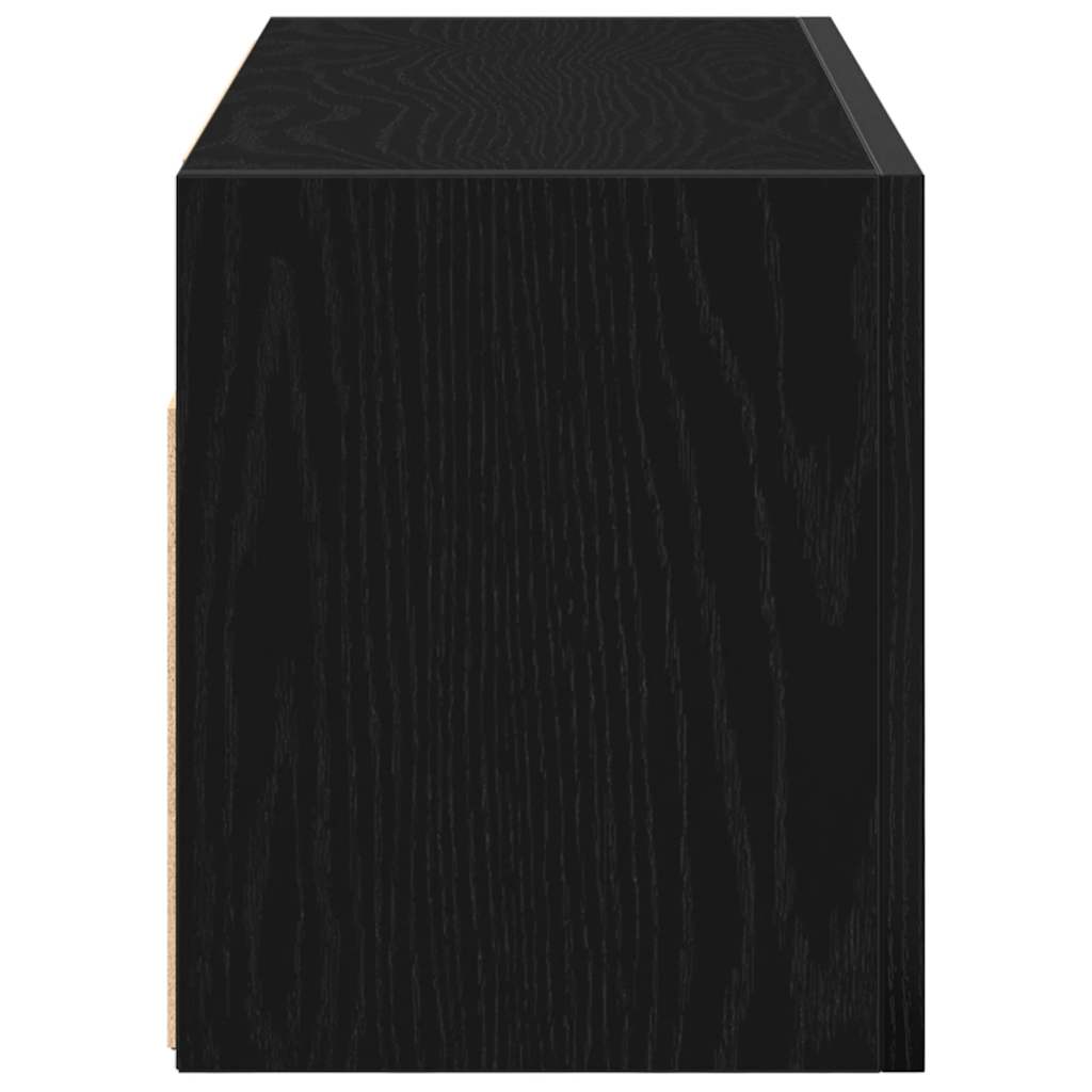 Kupaonski zidni ormarić crni 60x25x30 cm izrađeno drvo