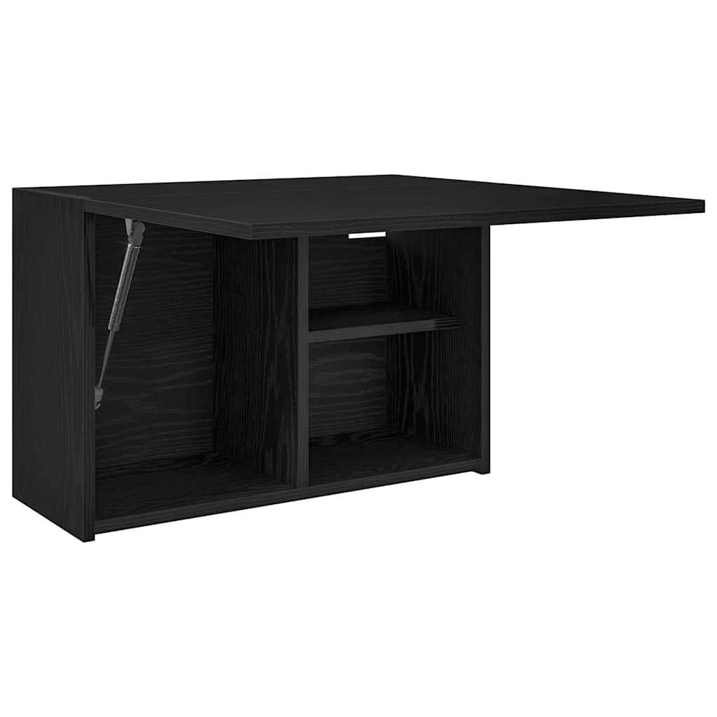 Kupaonski zidni ormarić crni 60x25x40 cm izrađeno drvo