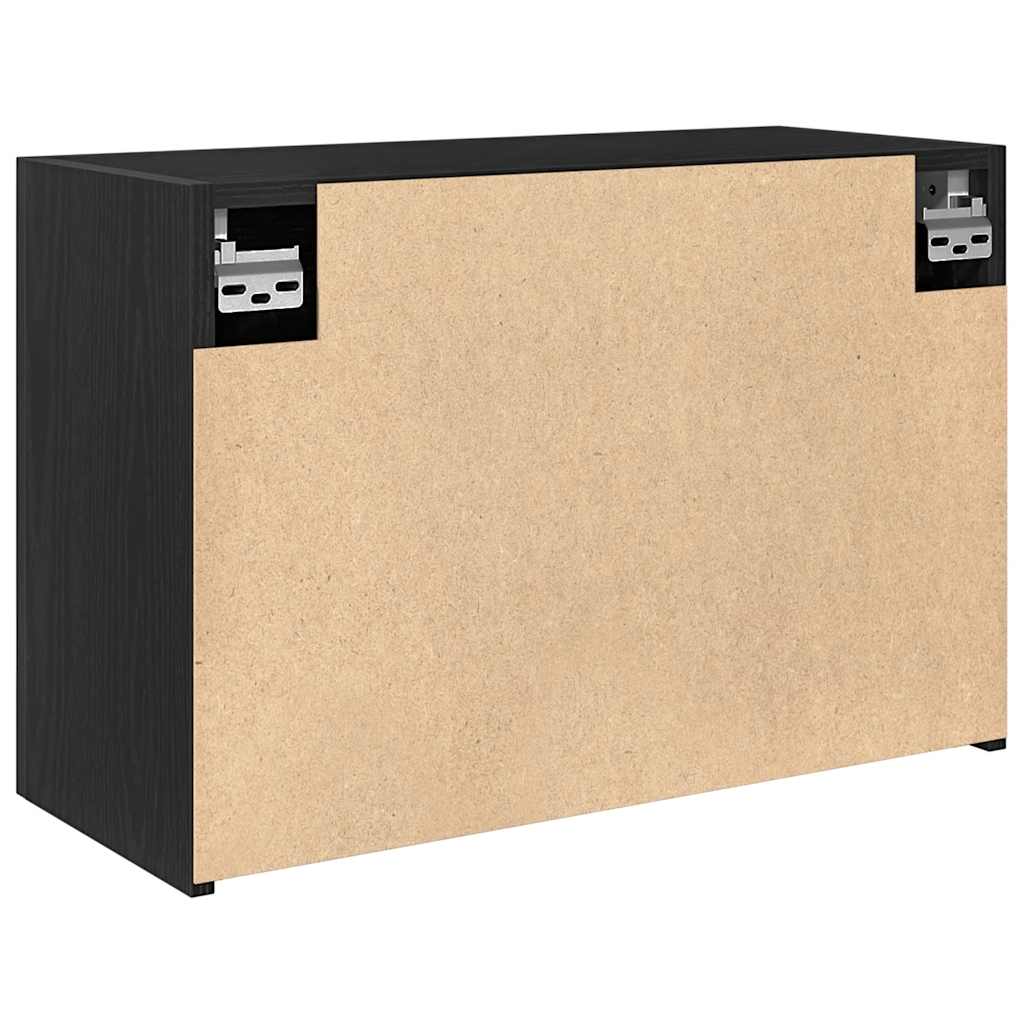 Kupaonski zidni ormarić crni 60x25x40 cm izrađeno drvo