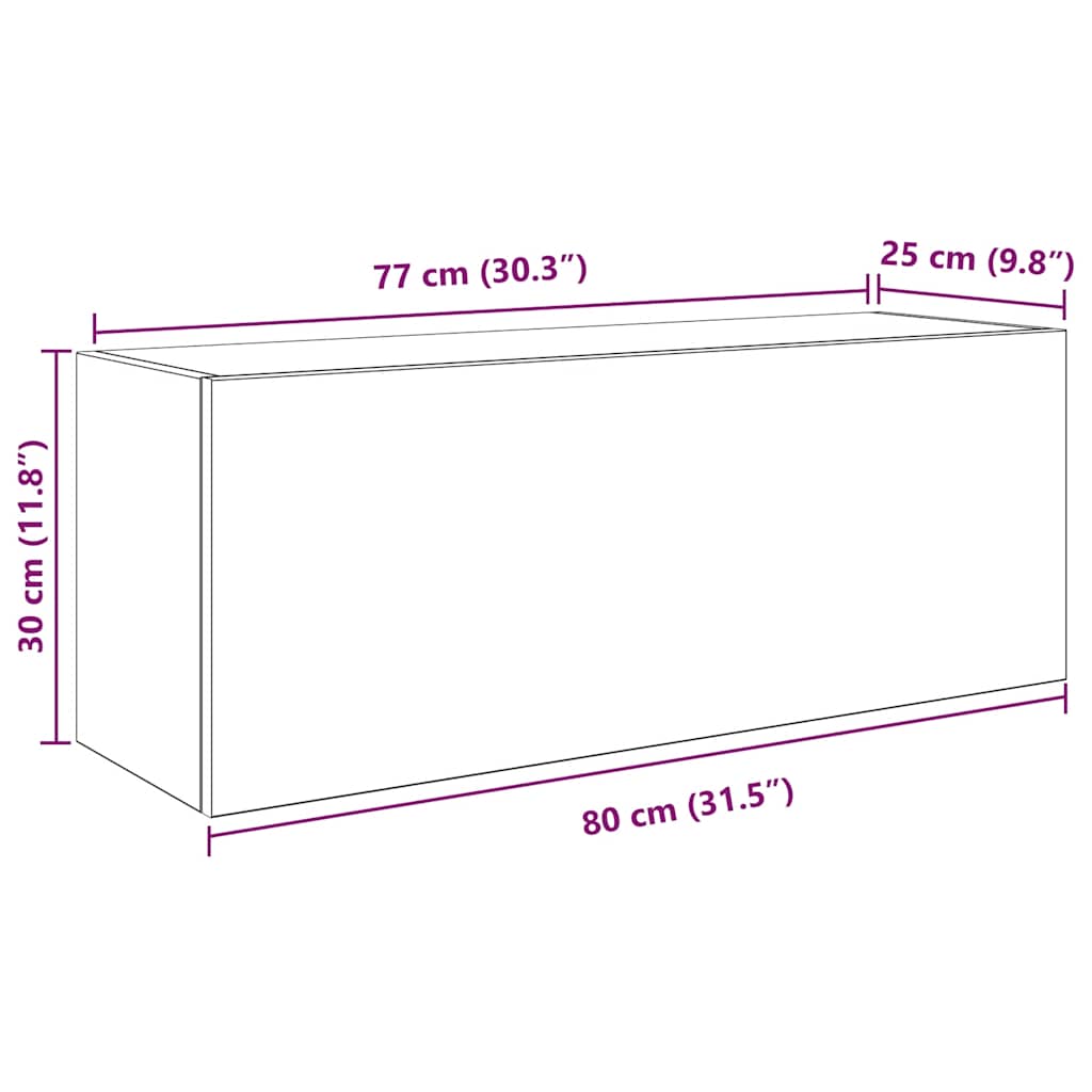 Kupaonski zidni ormarić bijeli 80x25x30 cm izrađeno drvo