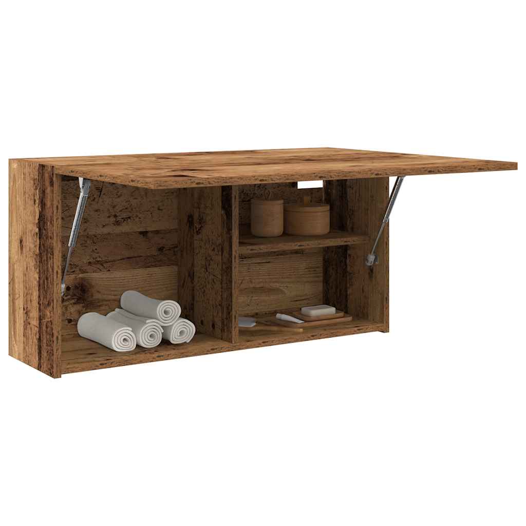 Kupaonski zidni ormarić staro drvo 80x25x40cm konstruirano drvo