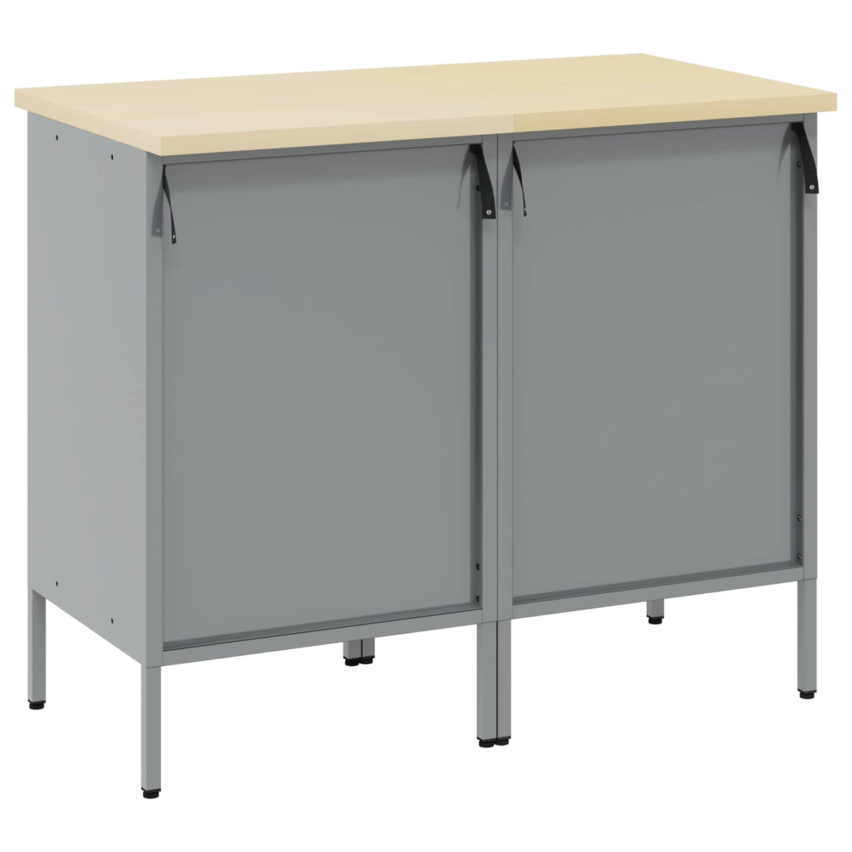 Radni ormar s ladicama 2 kom. Crna i Siva 100 x 55 x 85 cm