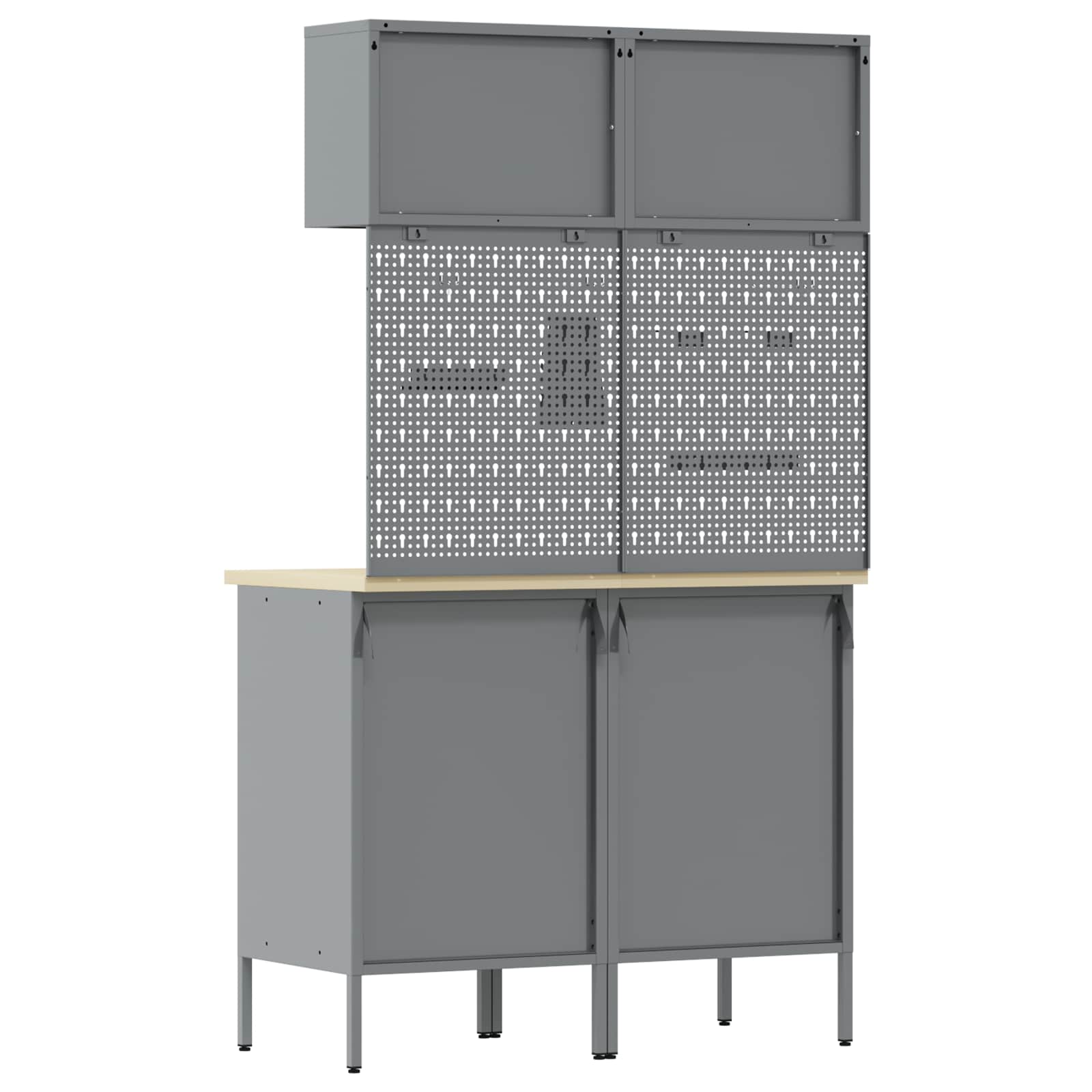 Set radnih ormarića s ladicama s policom 6 pcs Crvena