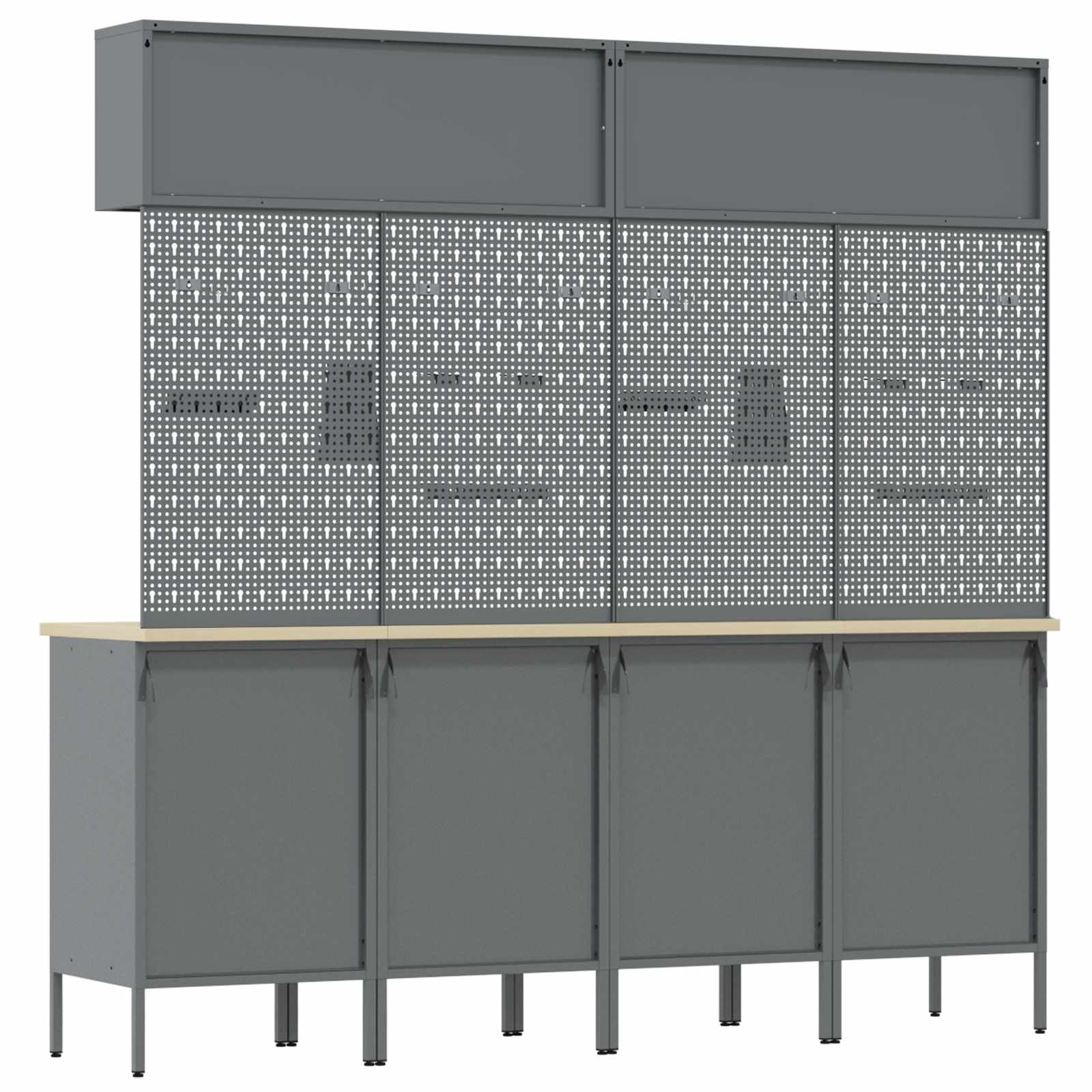 Set radnih ormarića s ladicama s pohranom 10 pcs Crvena